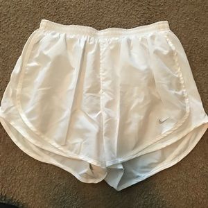 White Nike Running Shorts